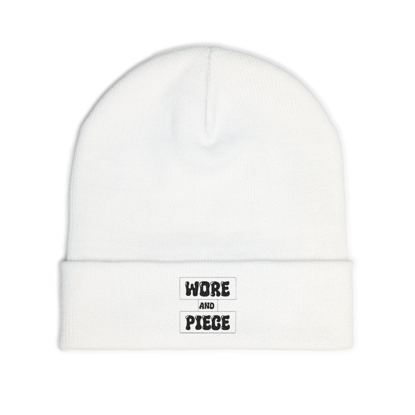 Wore and Piece Cozy Embroidered Knit Beanie