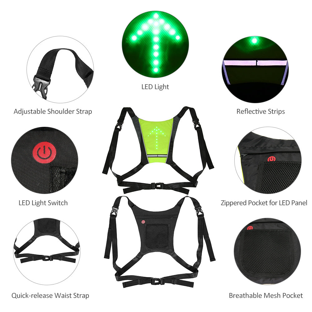 Remote Control Outdoor USB Rechargeable Reflective Vest