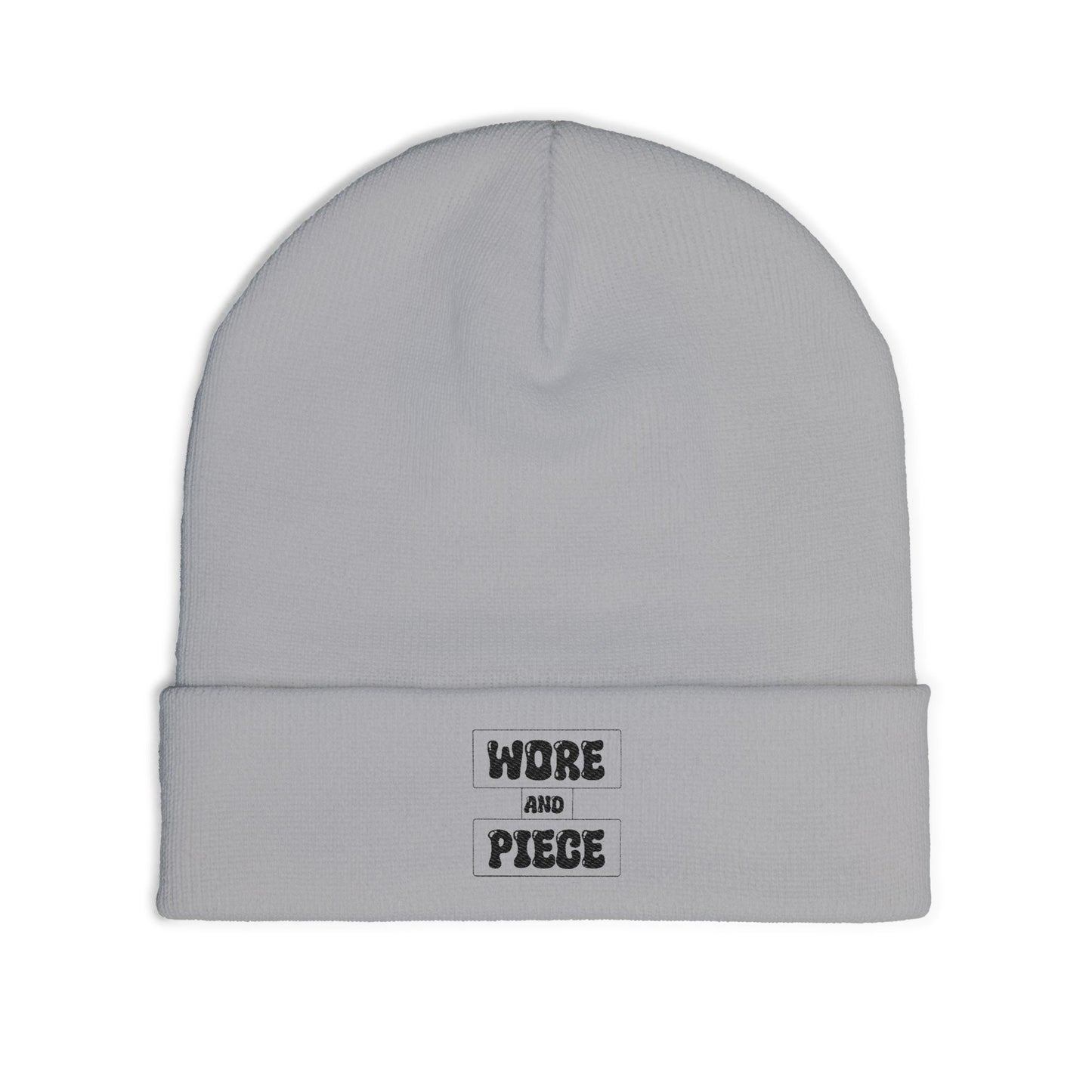 Wore and Piece Cozy Embroidered Knit Beanie