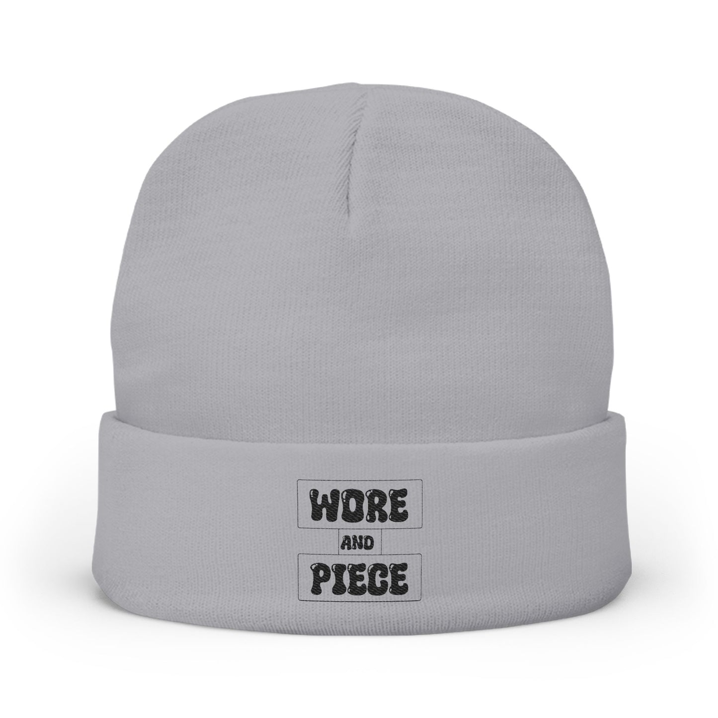 Wore and Piece Cozy Embroidered Knit Beanie
