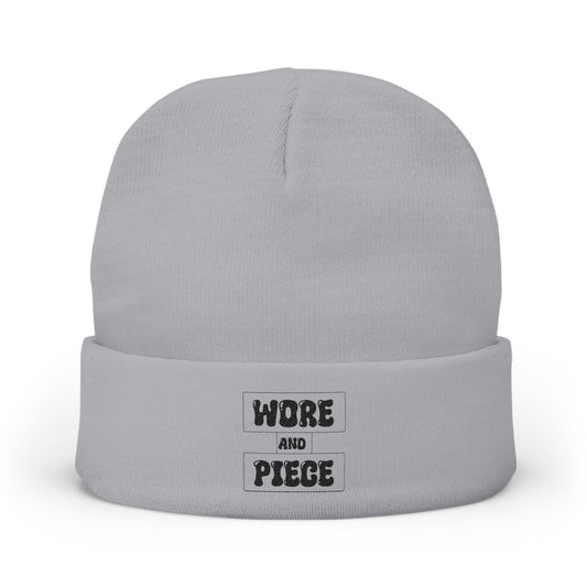 Wore and Piece Cozy Embroidered Knit Beanie