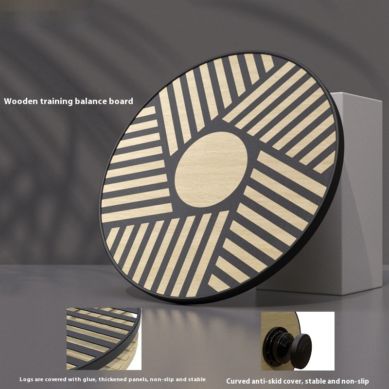 Portable Fitness Wood Surf Balance Board