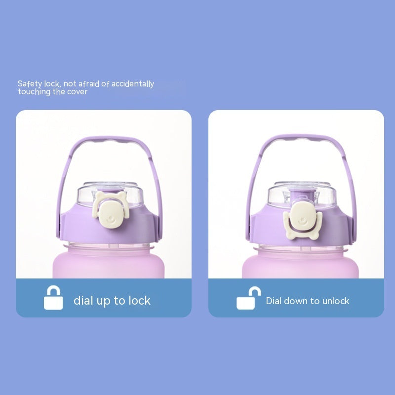 Outdoor Fitness Sports Straw Straight Drinking Bottle