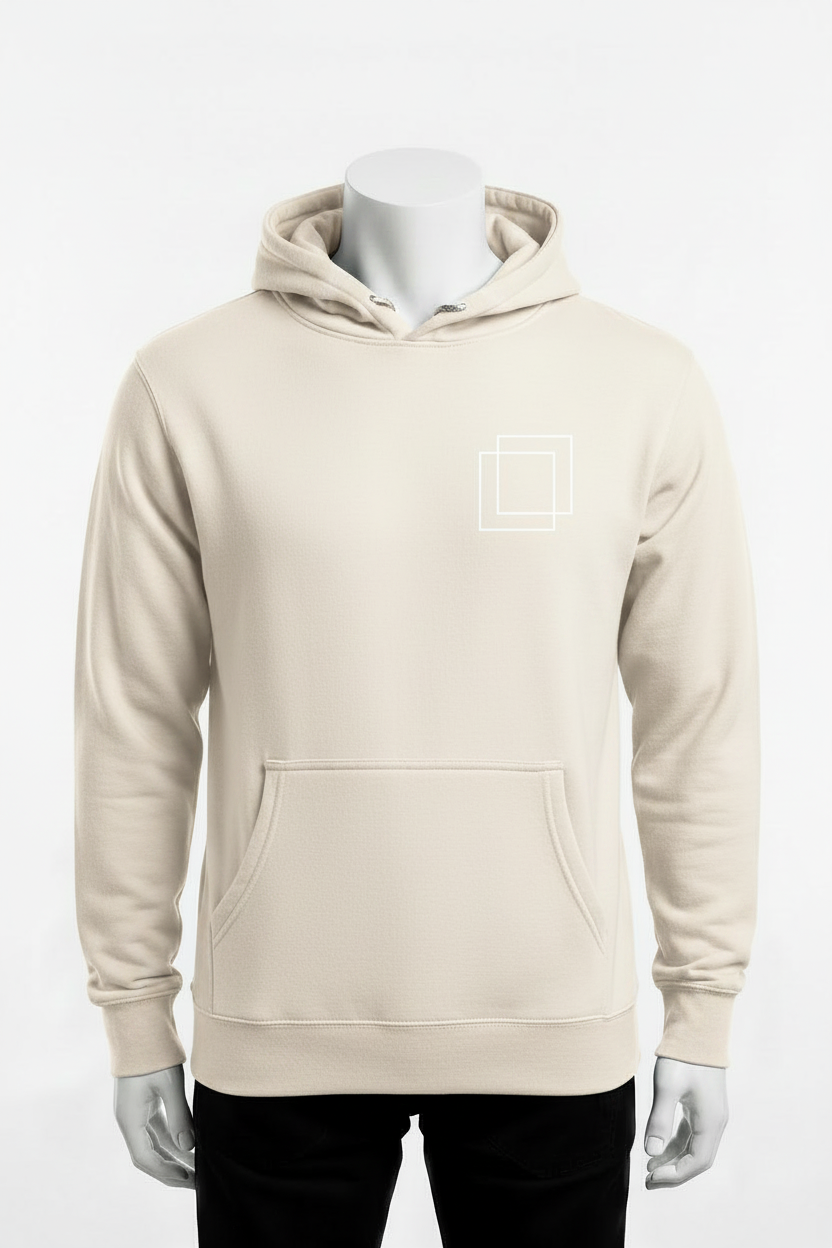 Frame Hoodie™ — Bone/Cream Front Corrected