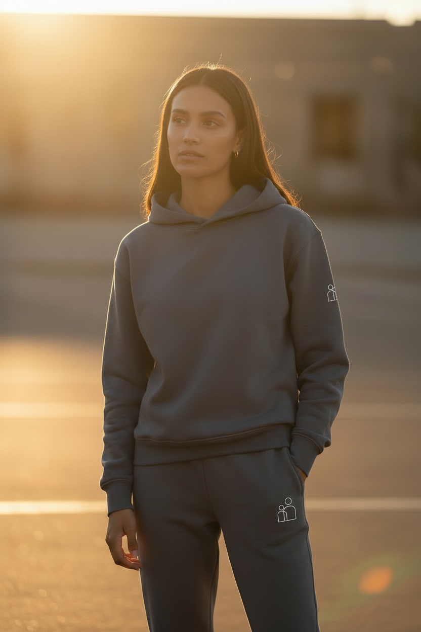 Human Essentials Hoodie — Carbon Grey
