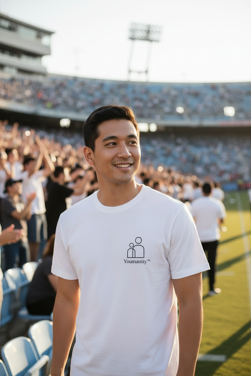 Youmanity™ White Tee — Stadium